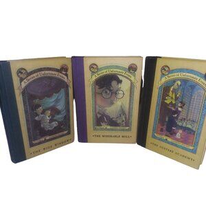 Lemony Snicket A Series of Unfortunate Events 3, 4, 5 Hardcover Book Lot